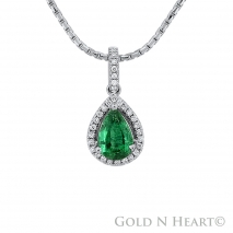 Pear Shaped Emerald Pendant