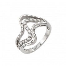 Wave Cz Ring
