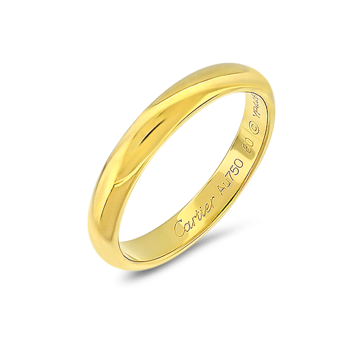 Cartier 1895 18K wedding Band Pre-Owned - Gold N Heart Direct
