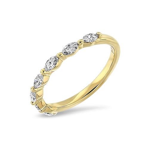 Marquise Line Wedding Band - Lab Diamonds