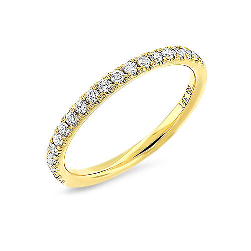 Natural Diamond Line Band in 14K Yellow Gold