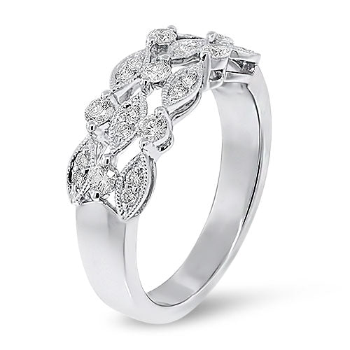 The Diamond Treads Band in 18K White Gold