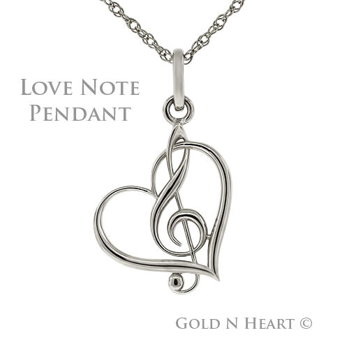 Love Note Pendant in 14k Gold