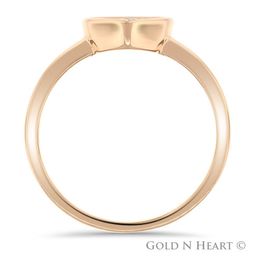 Rose Gold Diamond Heart Ring