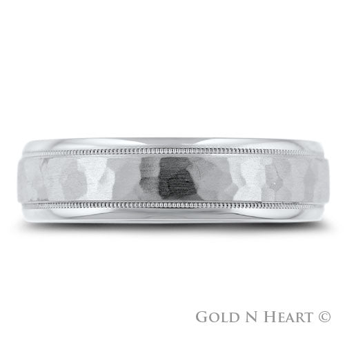 Hammered Gents Wedding Band