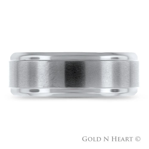 Brushed Center 8mm Titanium Band
