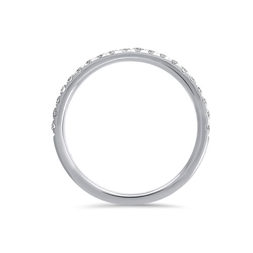 Natural Diamond Line Band in 14k White Gold