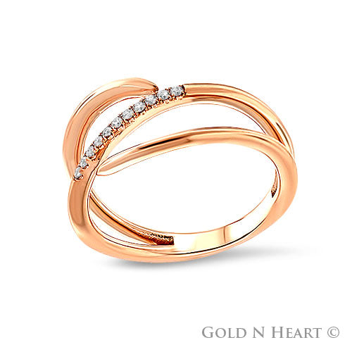 Orbiting Diamonds Finger Wrap Ring