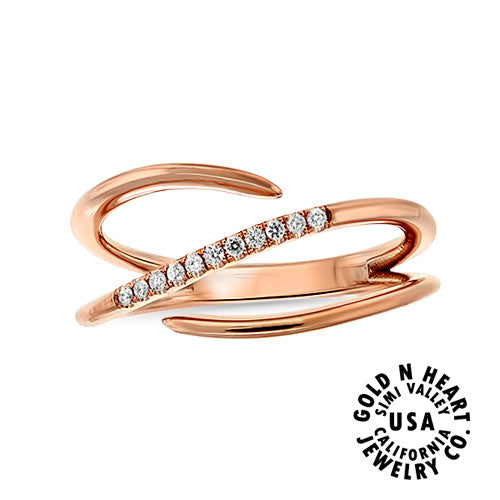 Orbiting Diamonds Finger Wrap Ring