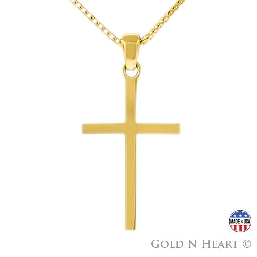 Perfect Cross - Solid 14K Yellow Gold