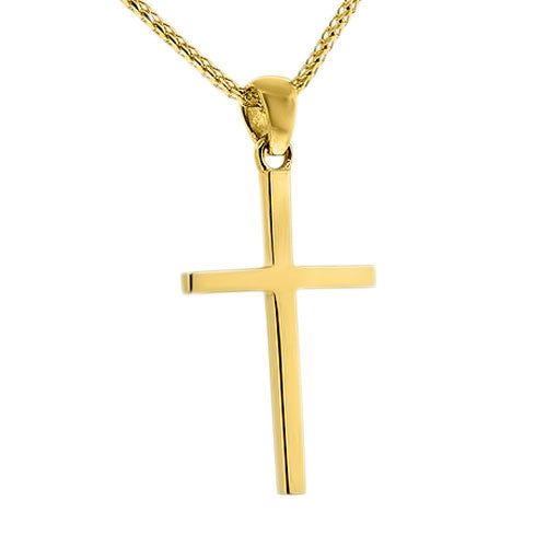 Perfect Cross - Solid 14K Yellow Gold